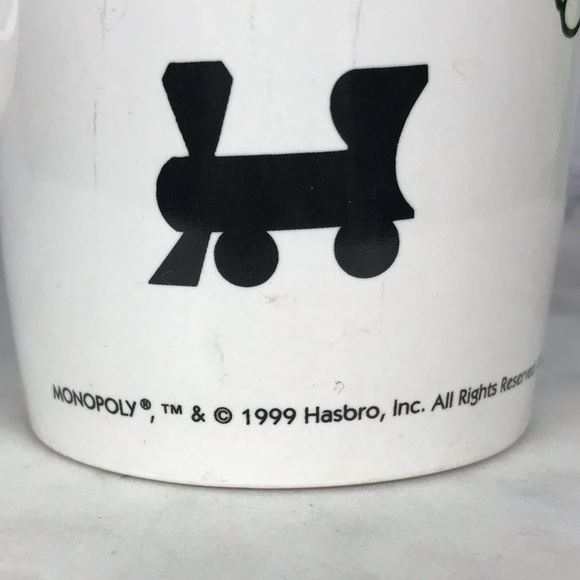 Monopoly 1999 Vintage Hasbro Mr. Monopoly Boardwalk Ceramic Coffee Mug - Picture 6 of 11
